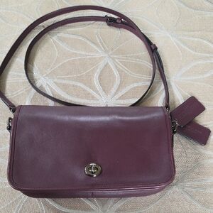 Coach Purple Penny Pocket Crossbody Purse!